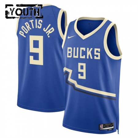 Dres Milwaukee Bucks Bobby Portis JR Nike 2024-25 City Edition Plava Swingman - Dječji Dres Milwaukee Bucks Bobby Portis JR Nike 2024-25 City Edition Plava Swingman - Dječji